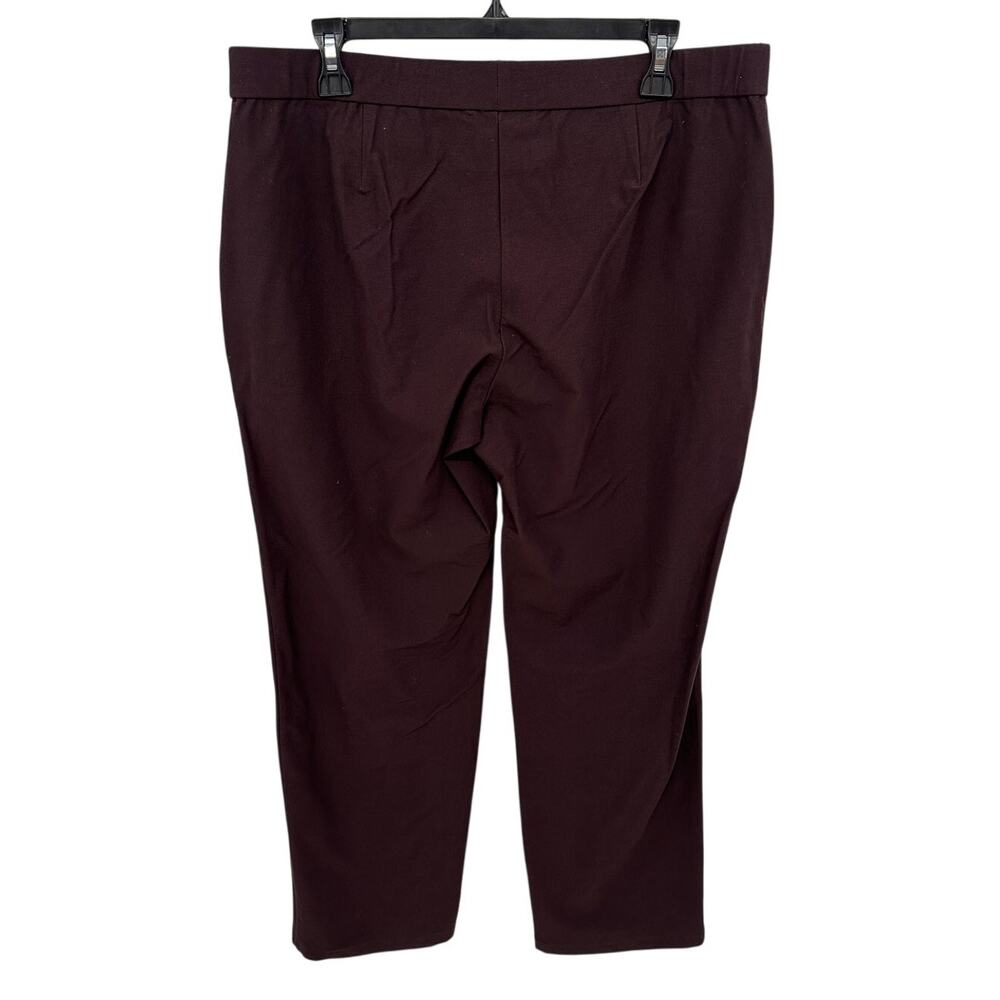 EILEEN FISHER Brown Straight Leg Elastic Waist Pant // L - Picture 6 of 7